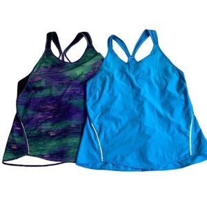 Lululemon Athletica EUC Womens Real Quick Singlet Yoga Workout Tanks Set Of 2
